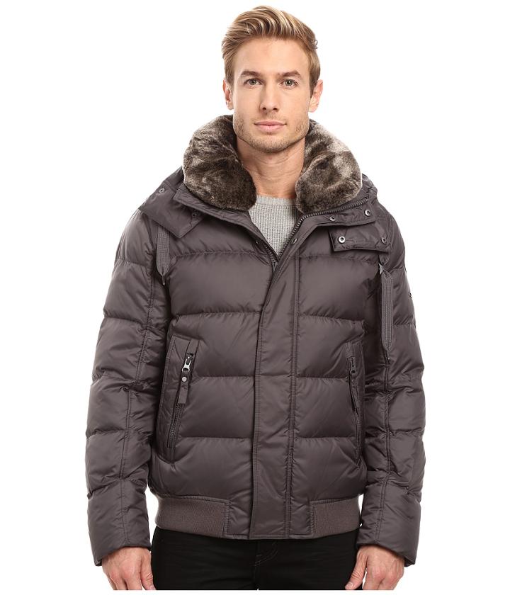 Marc New York By Andrew Marc - Rockingham Down Bomber W/ Removable Faux Fur Collar Hood