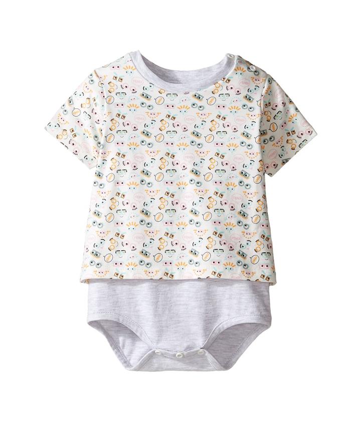 Fendi Kids - Short Sleeve Eye Print T-shirt Bodysuit