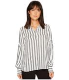 Vince Camuto - Long Puff Sleeve Stripe Display Blouse