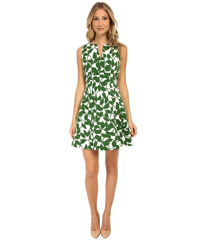 Kate Spade New York - Garden Leaves Pique A-line Dress