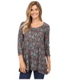 Nally &amp; Millie - Multicolor Feather Print Tunic
