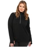 Terramar - Plus Size Ecolator Performance Long Sleeve 1/2 Zip W8538w