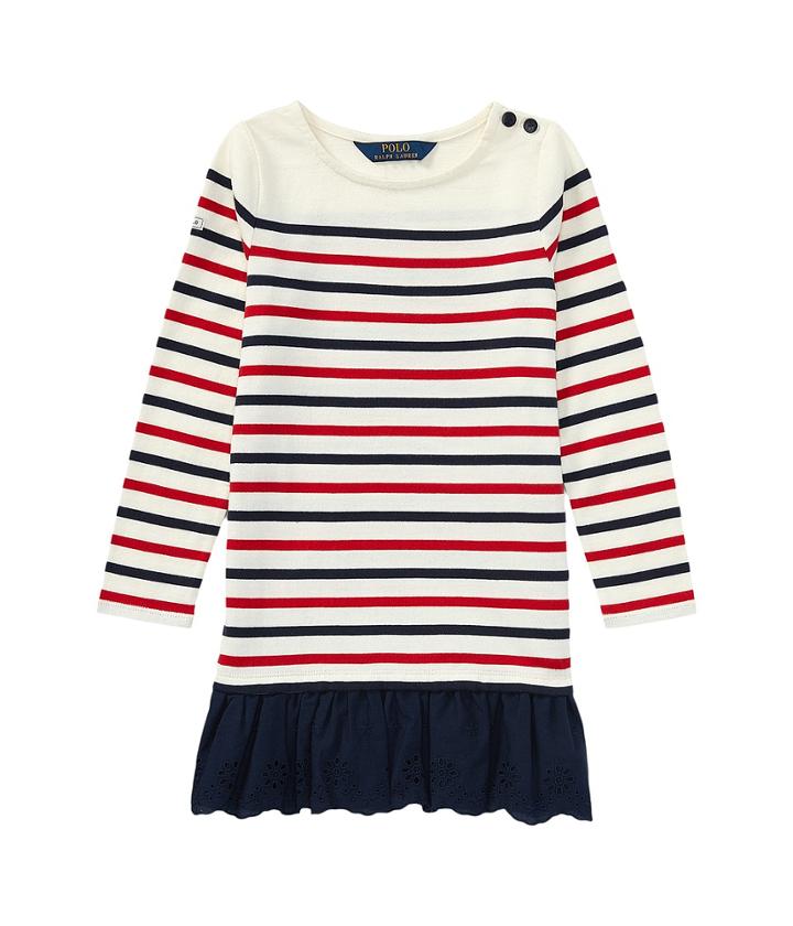 Polo Ralph Lauren Kids - Striped Cotton Jersey Dress