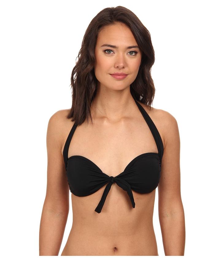 Kamalikulture By Norma Kamali Sweetheart Front Tie Top
