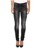G-star - 3301 High Skinny In Towi Black Stretch Denim Medium Aged Restored 97