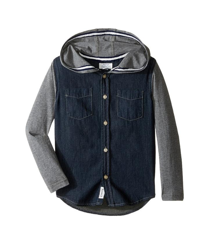 Pumpkin Patch Kids - Denim Shirt Knit Sleeves