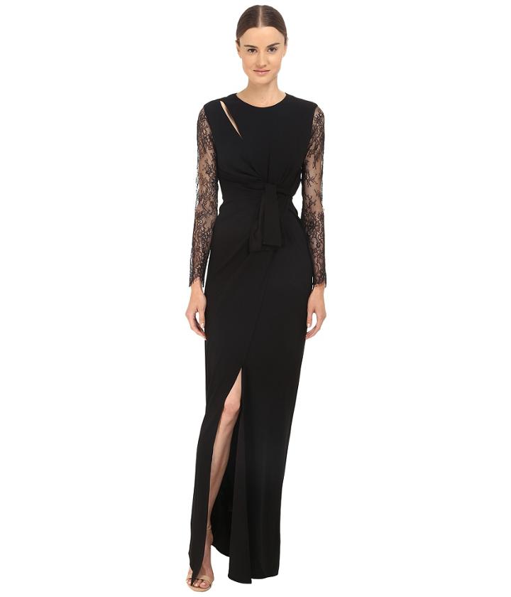 The Kooples - Long Tied Dress In Crepe