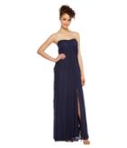 Aidan Mattox - Strapless Shirred Chiffon Gown