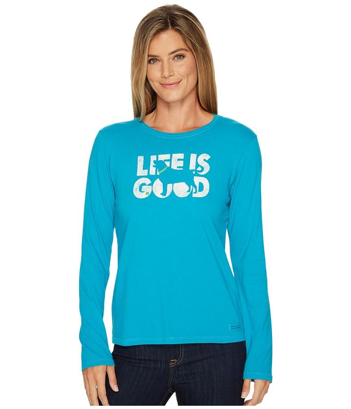 Life Is Good - Dog Silo Long Sleeve Crusher Tee