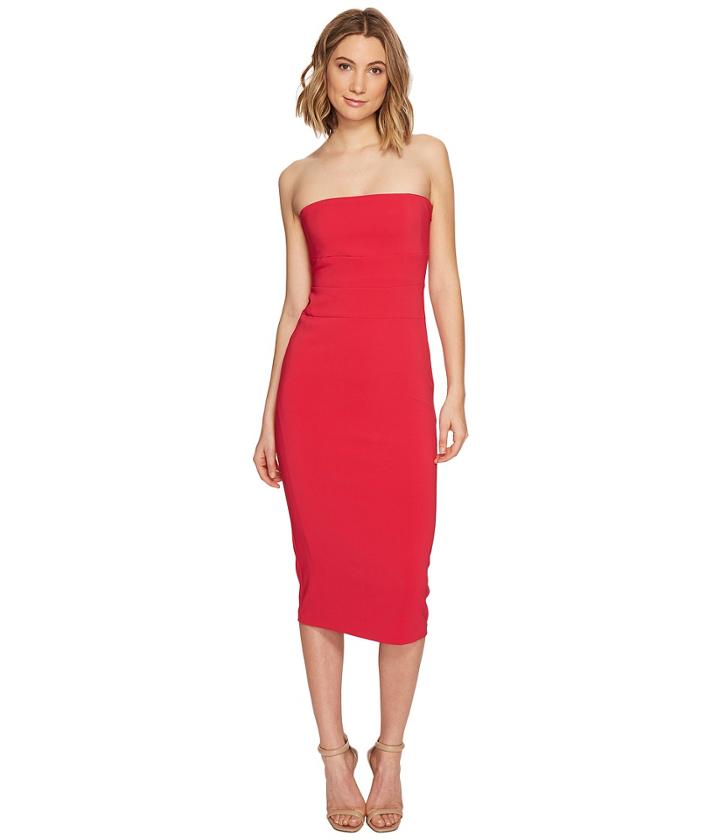Nicole Miller - Heavy Techy Crepe Strapless Tie Back Dress
