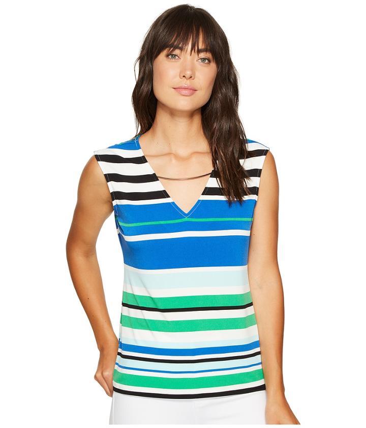 Calvin Klein - Sleeveless Printed Top With Curved Hardware