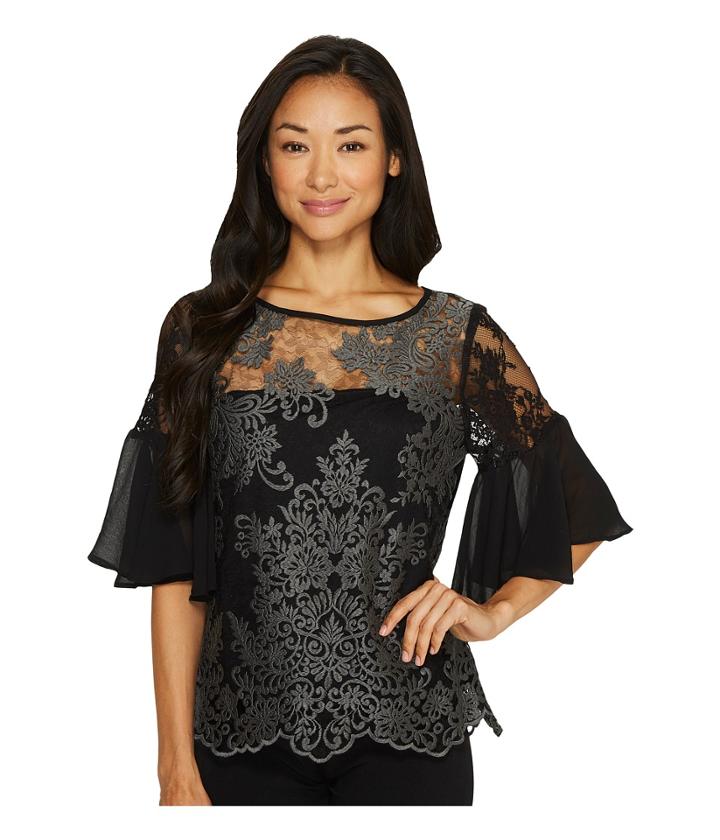 Karen Kane - Flare Sleeve Lace Top