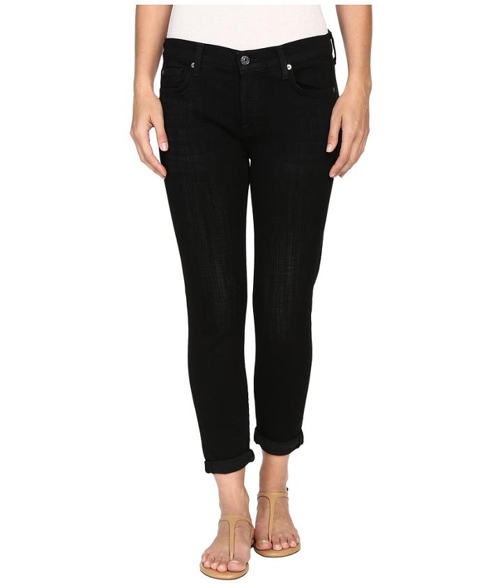7 For All Mankind - Josefina In Black Sands Broken Twill