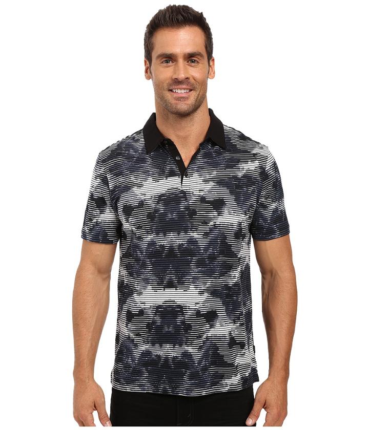 Calvin Klein - Short Sleeve All Over Printed Polo W/ Contrast Collar