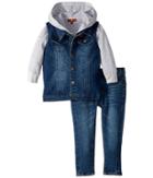 7 For All Mankind Kids - Vest/t-shirt Hoodie/jeans Set