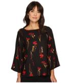 Vince Camuto - Elbow Sleeve Elegant Botanical Blouse