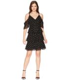 Ml Monique Lhuillier - Cold Shoulder Floral Printed Dress
