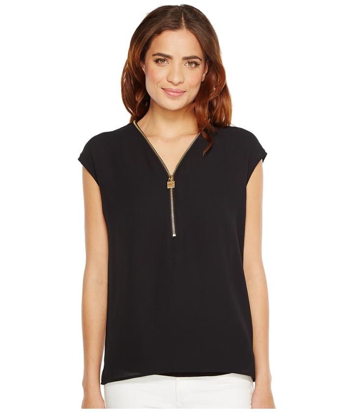 Michael Michael Kors - Lock Zip Neck Top