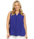 Vince Camuto Plus - Plus Size Sleeveless Blouse With Inverted Pleat