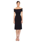 Zac Posen - Bonded Crepe Corseted Cold Shoulder Dress
