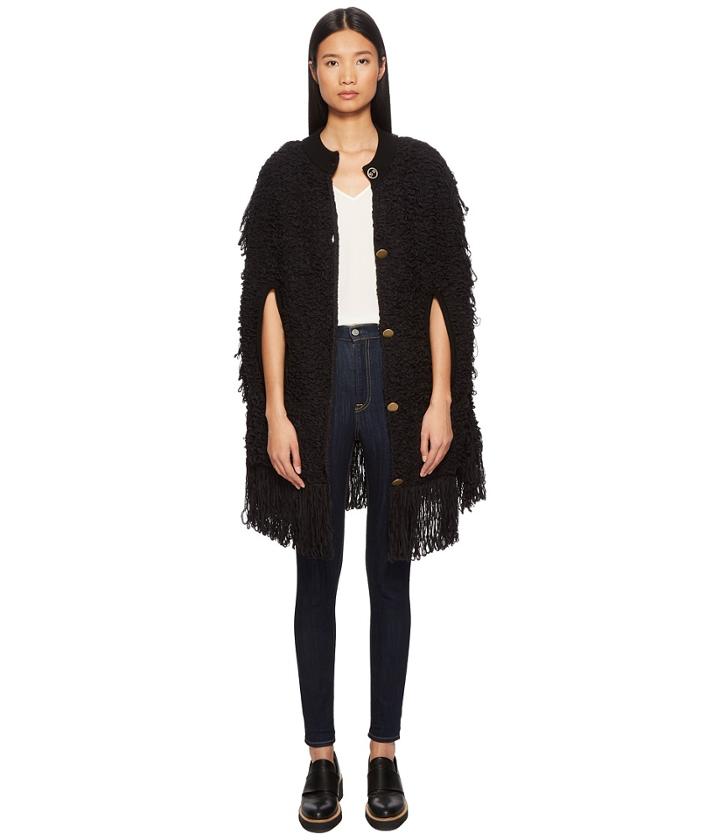Sonia Rykiel - Cotton Fur Knit Cape
