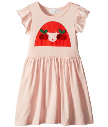 Sonia Rykiel Kids - Ayal Dress W/ Cherry Rykiel Girl Design On Front