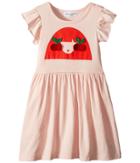 Sonia Rykiel Kids - Ayal Dress W/ Cherry Rykiel Girl Design On Front