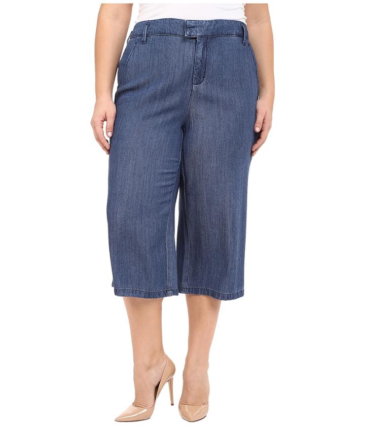 Nydj Plus Size - Plus Size Denim Culotte Pants In Denim