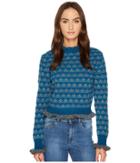 Red Valentino - Carded Wool Flower Jacquard Top