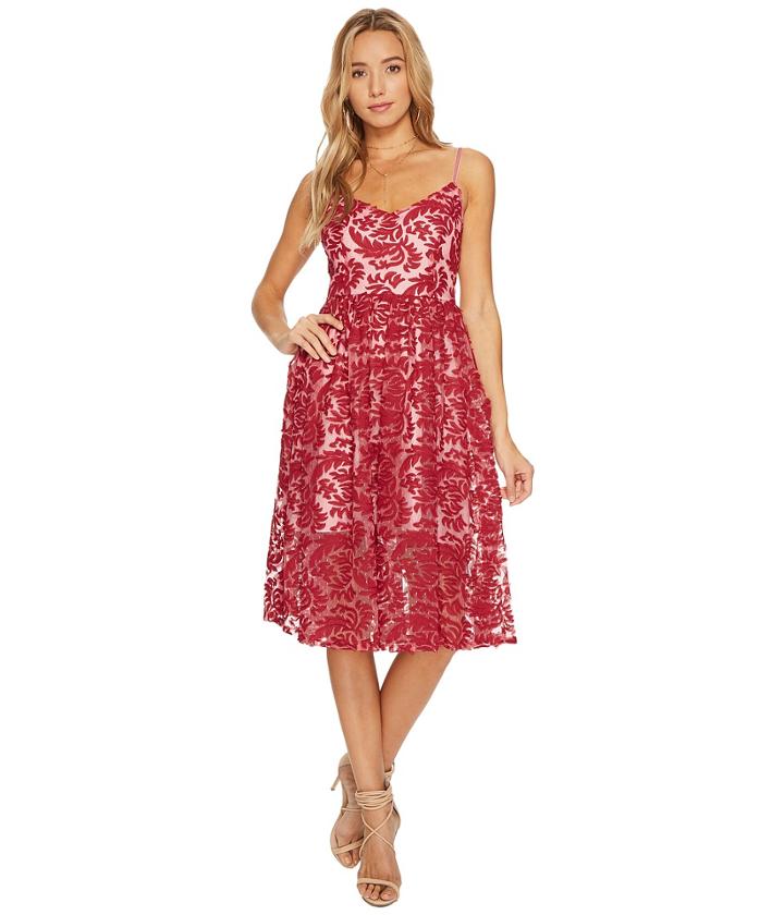 Bb Dakota - Candler Two-tone Lace Midi Dress