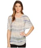 Nic+zoe - Watercolor Cold Shoulder Top