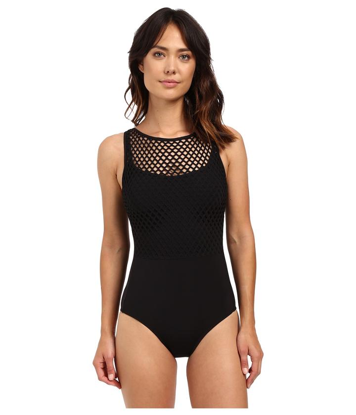 Jets By Jessika Allen - Luxe High Neck Overlay Dd/e Cup One-piece