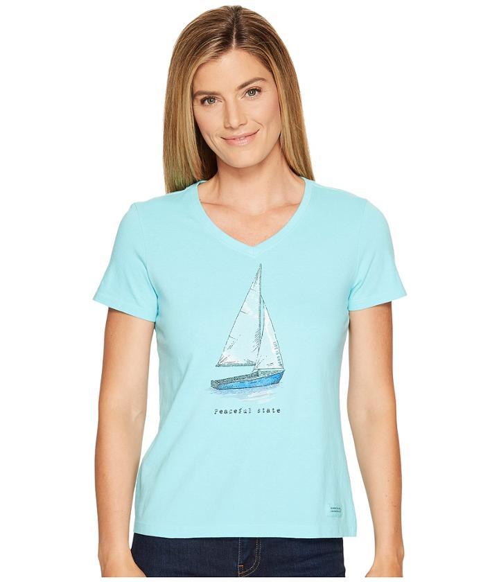 Life Is Good - Peaceful Sailboat Crusher Vee