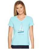 Life Is Good - Peaceful Sailboat Crusher Vee