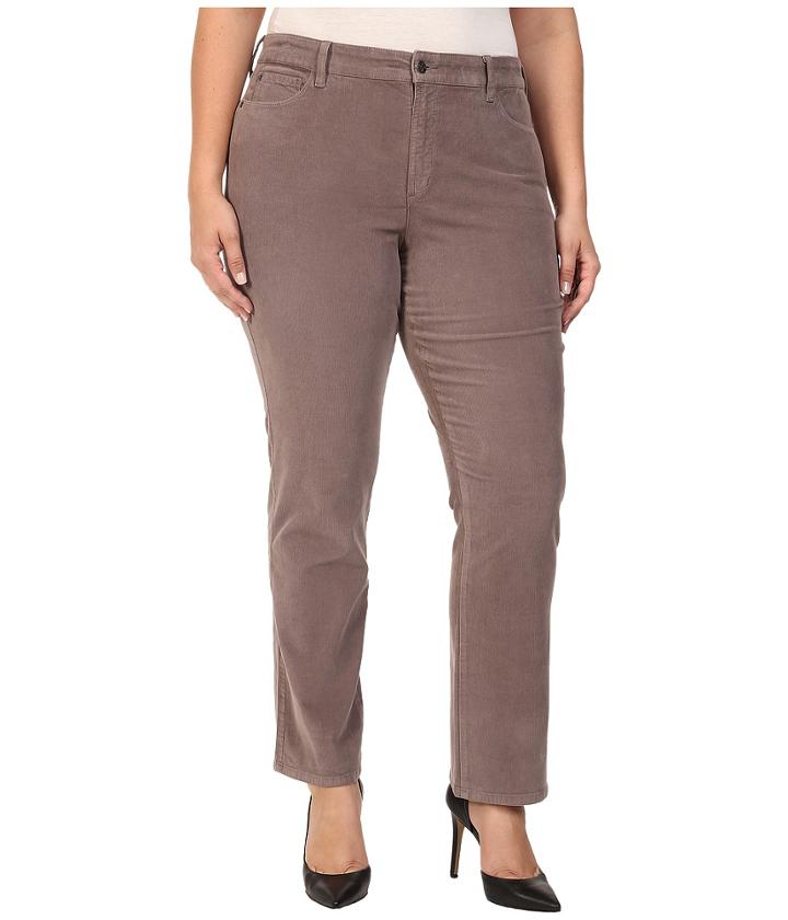 Nydj Plus Size - Plus Size Marilyn Straight Jeans In Corduroy In Alder