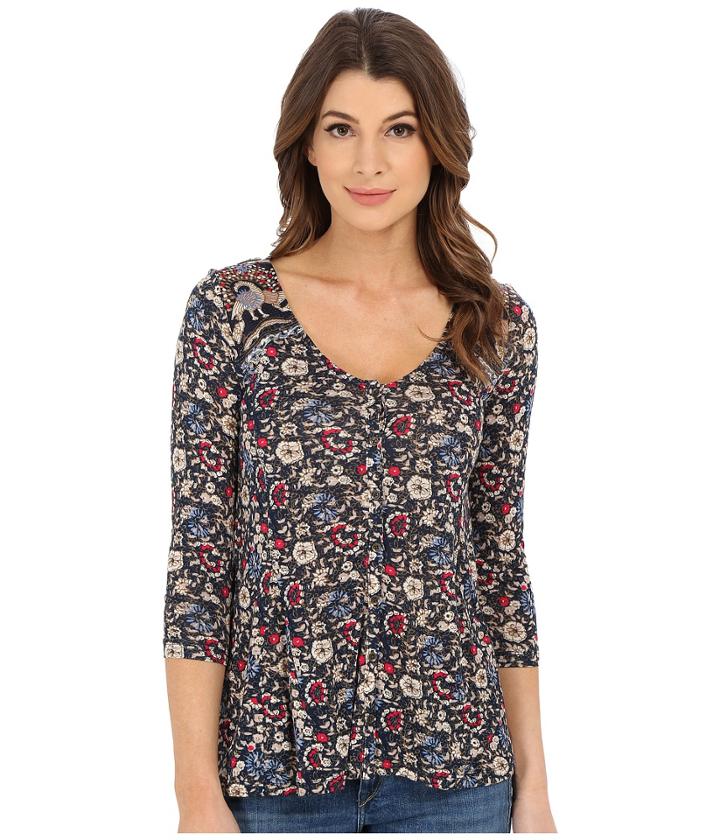Lucky Brand - Floral Border Top