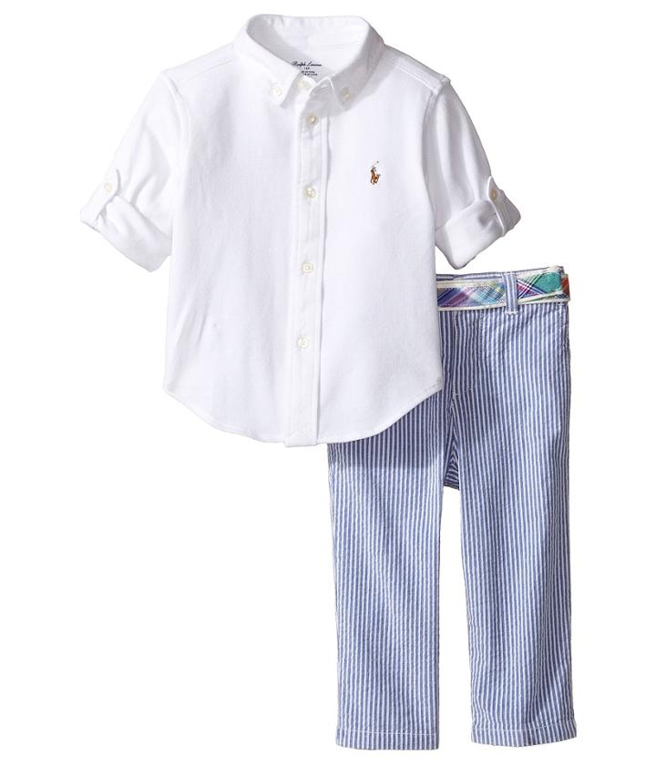 Ralph Lauren Baby - Oxford Mesh Seersucker Pants Set