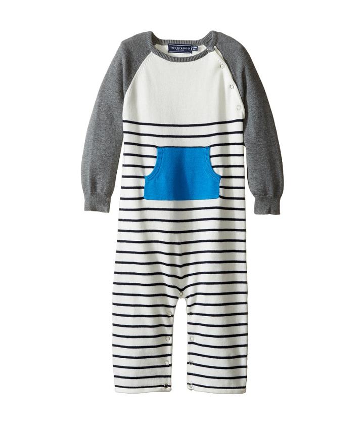 Toobydoo - Blue Pocket Sweater Knit Jumpsuit