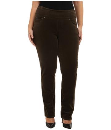 Jag Jeans Plus Size - Plus Size Peri Pull On Straight Jeans In Green Pine