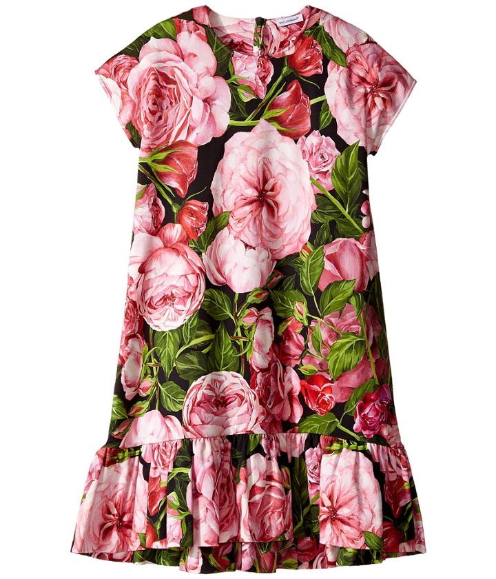 Dolce & Gabbana Kids - Rose Interlock Dress