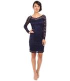 Rsvp - Short Margaux Lace Long Sleeve Dress