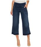 Jag Jeans - Snyder Pull-on Wide Leg Pants In Crosshatch Denim In Thorne Blue