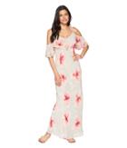 Calvin Klein - Floral Chiffon Popover Maxi Dress Cd8h27ld