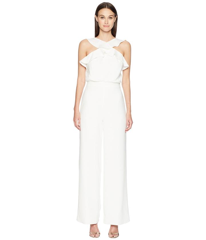 Ml Monique Lhuillier - Sleeveless Ruffle Jumpsuit