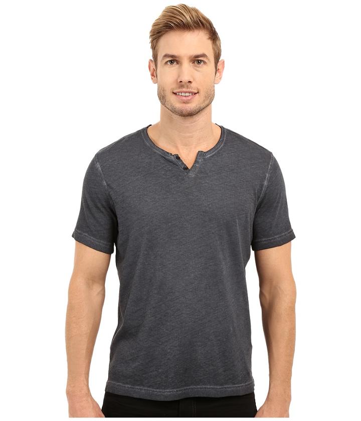 Kenneth Cole Sportswear - Short Sleeve Washed Henley