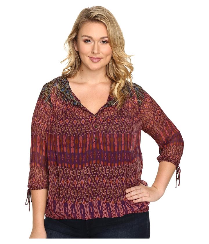Lucky Brand - Plus Size Long Sleeve Blouse