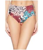 Vince Camuto - Lagoon Floral Strappy Side High-waist Bikini Bottom