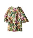 Oscar De La Renta Childrenswear - Mikado Jungle Monkeys Bell Sleeve Dress