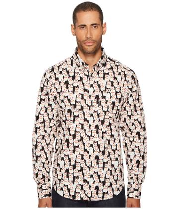 Naked &amp; Famous - Lucky Cats Print Shirt