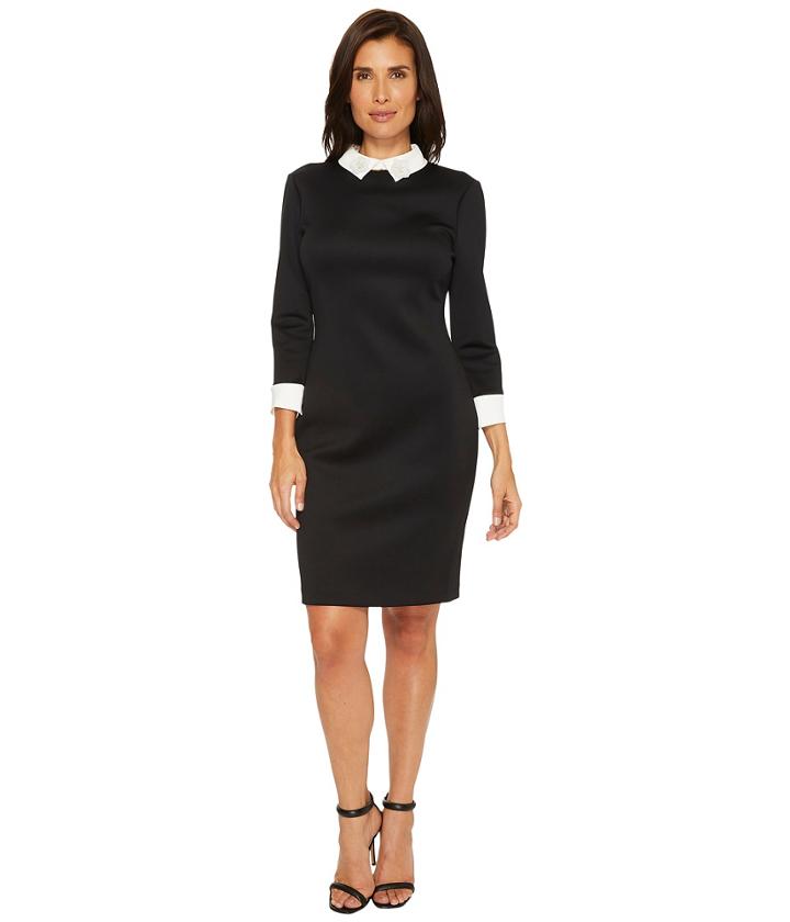 Ivanka Trump - Scuba White Collar Shirtdress